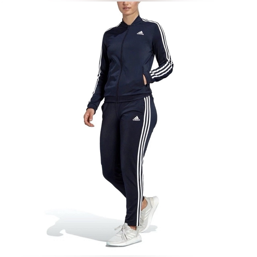 ADIDAS Essentials 3-Stripes Track Suit Zip Jacket & Pants Women's